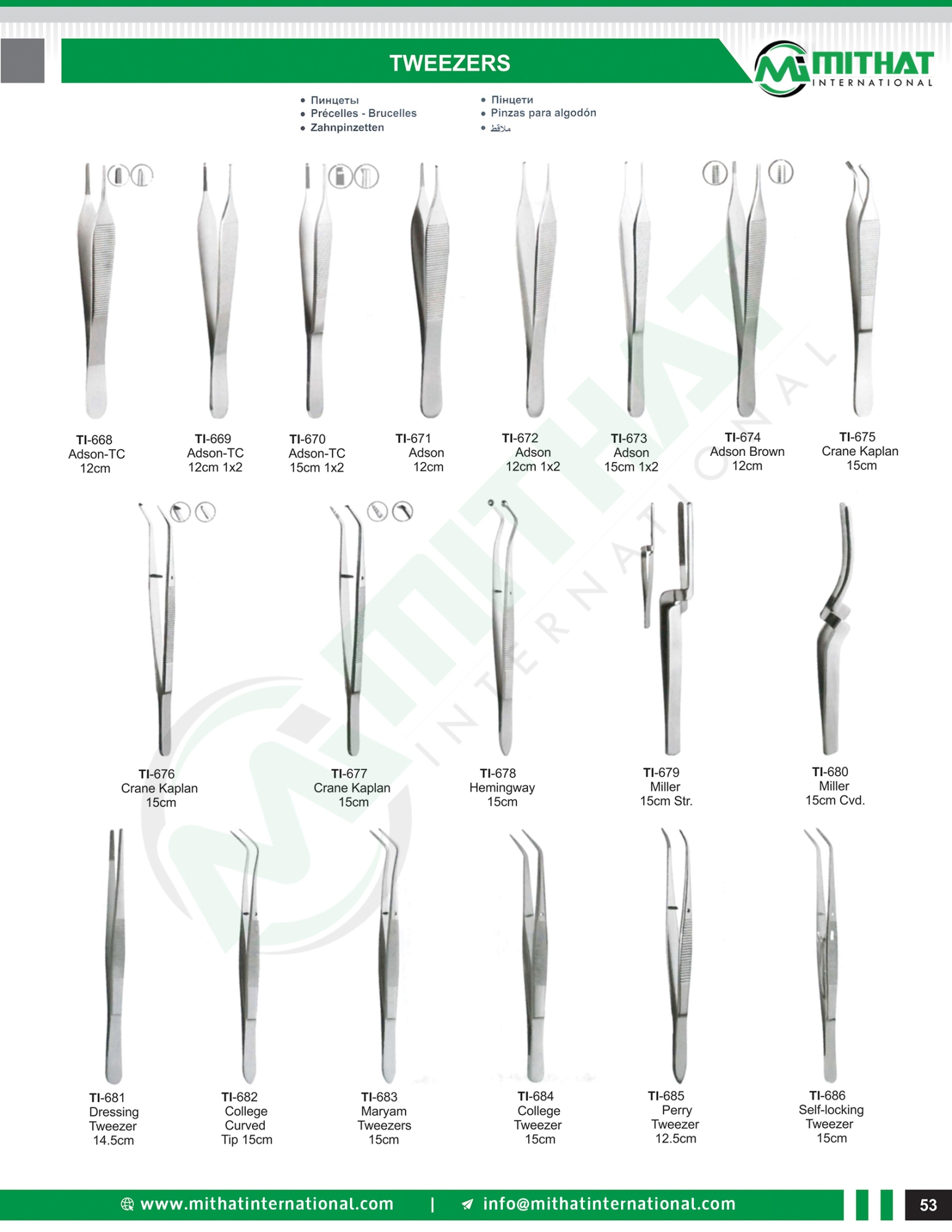 Diagnostic, Probes, Scalers, Filling & Laboratory Instruments
